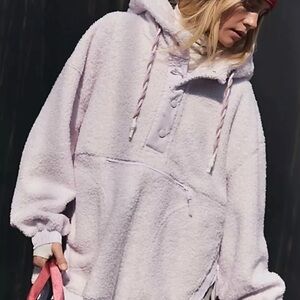 Free People Fuzzy Was She Fleece Pullover NWT